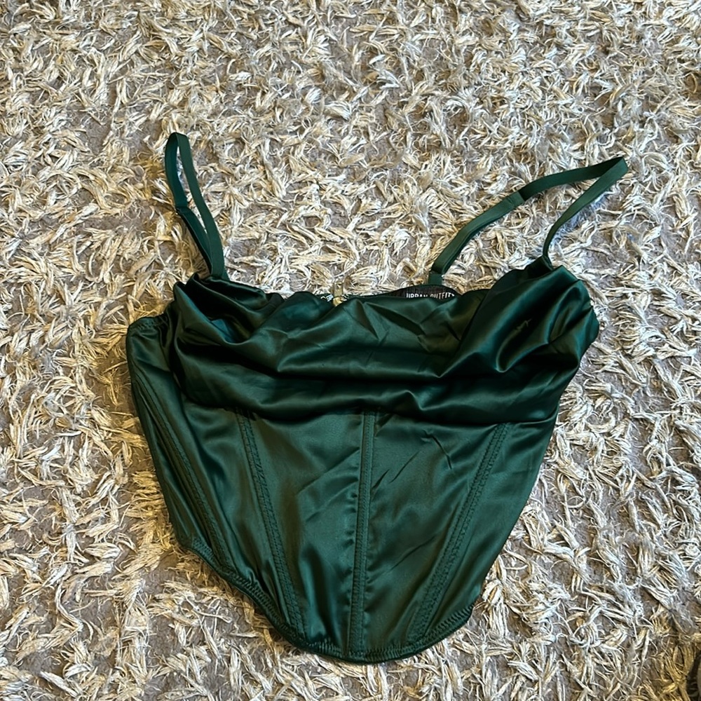 Urban outfitters green corset top